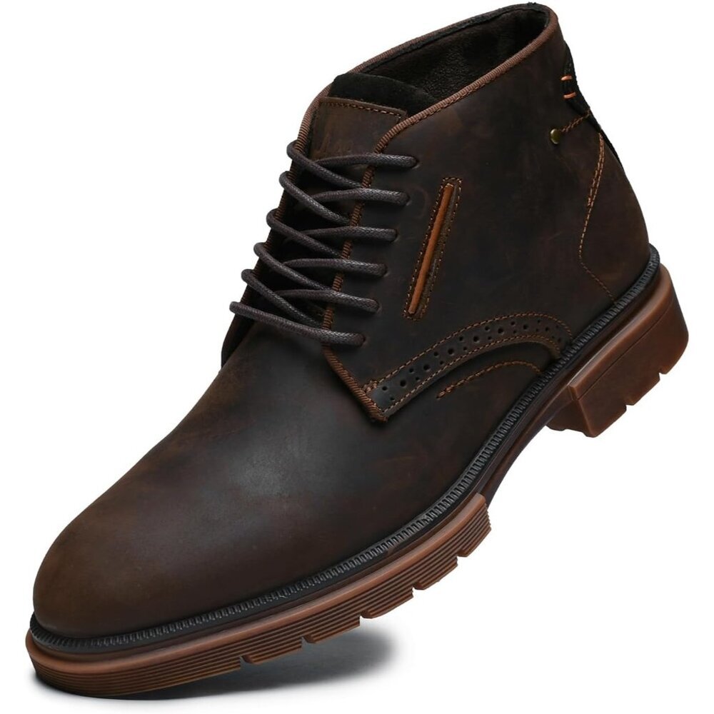〽️Men's Oxfords Chukka Ankle Boot Coffee Classic Casual Comfort Lace Up Shoes